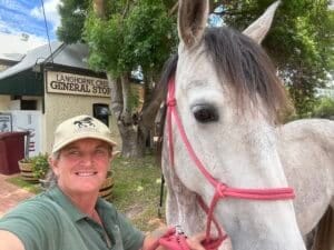 Luna taking in the sights at Langhorne Creek